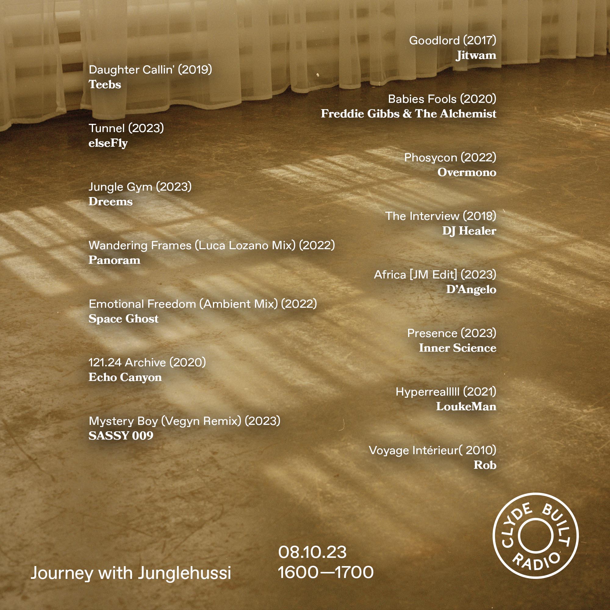 Journey with Junglehussi - October 2023 Tracklist